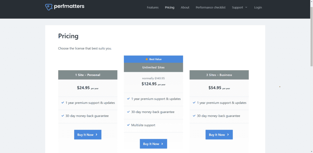 Perfmatters_Pricing